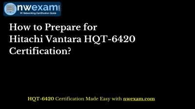 How to Prepare for Hitachi Vantara HQT-6420 Certification | Q & A (PDF)