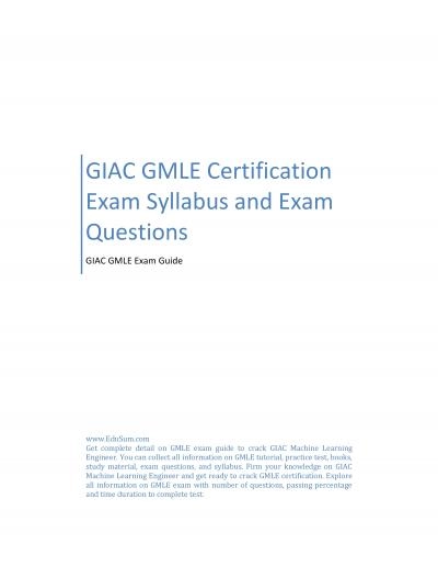 GIAC GMLE Certification Exam Syllabus and Exam Questions