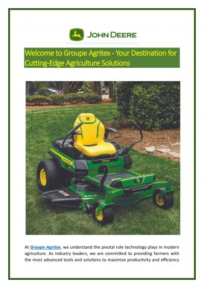 Welcome to Groupe Agritex - Your Destination for Cutting-Edge Agriculture Solutions