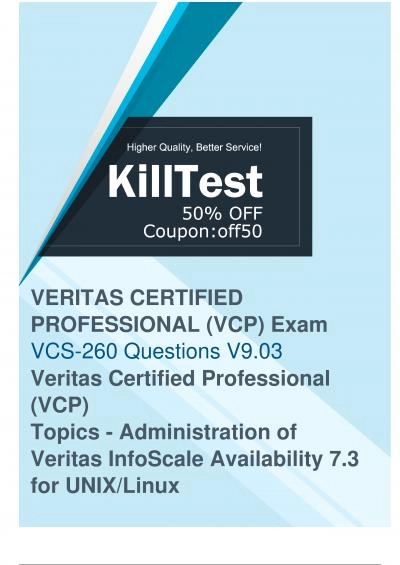 Updated VCS-260 Practice Exam - Gain Success in Veritas VCS-260 Exam