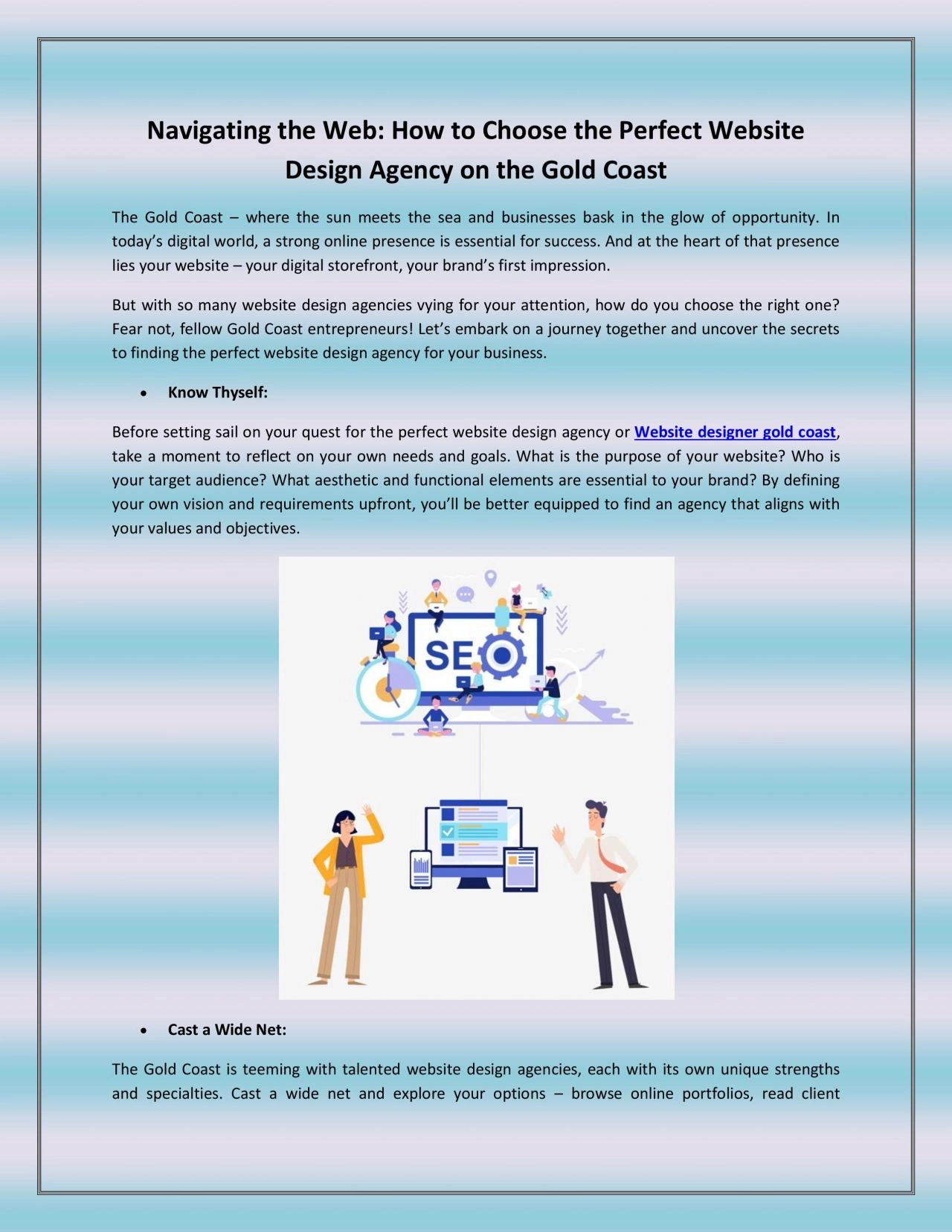 PDF-Navigating the Web: How to Choose the Perfect Website Design Agency on the Gold Coast