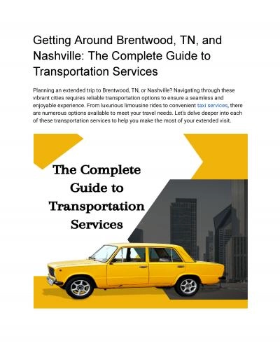 The Complete Guide to Transportation Services