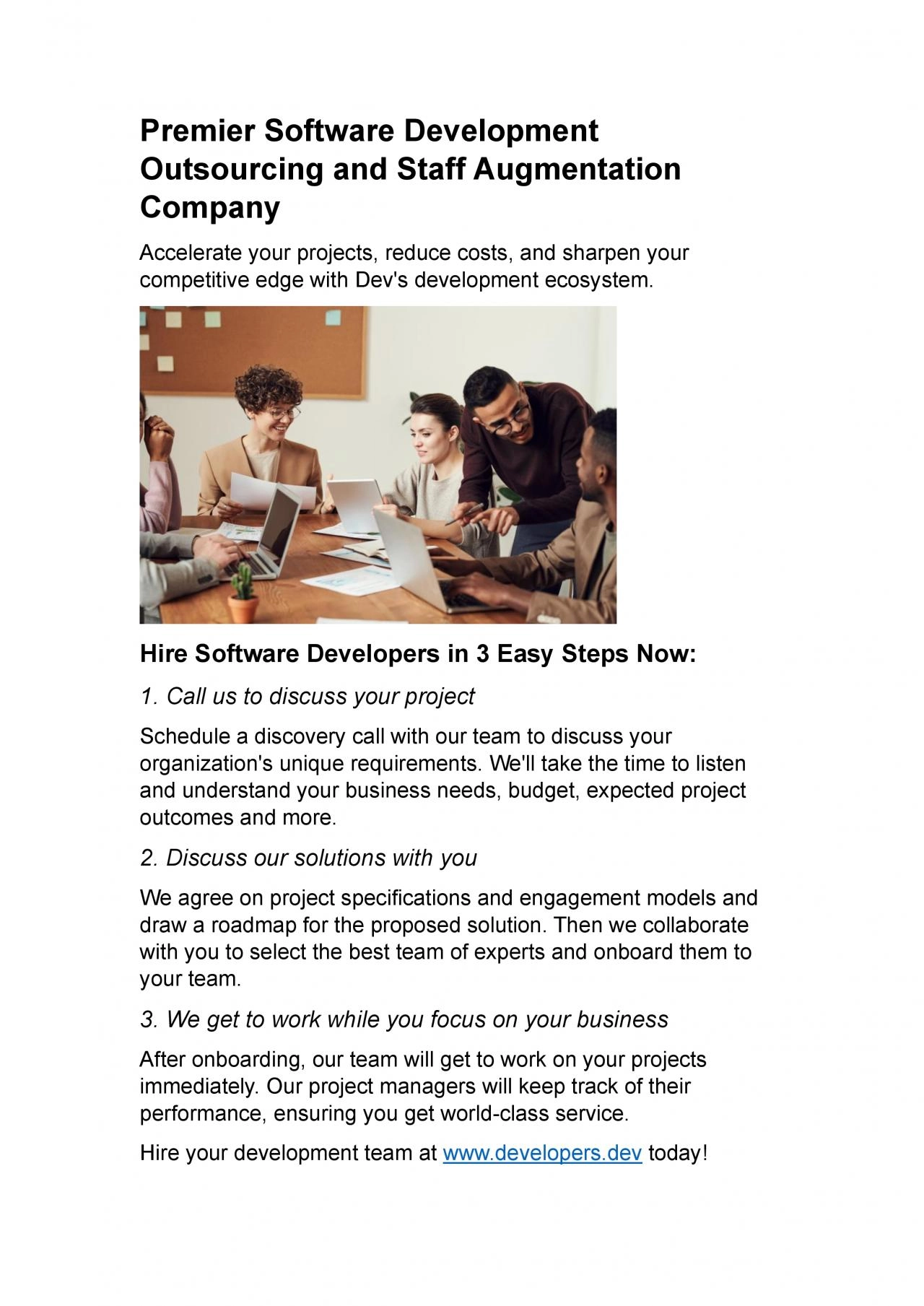 PDF-Premier Software Development Outsourcing and Staff Augmentation Company