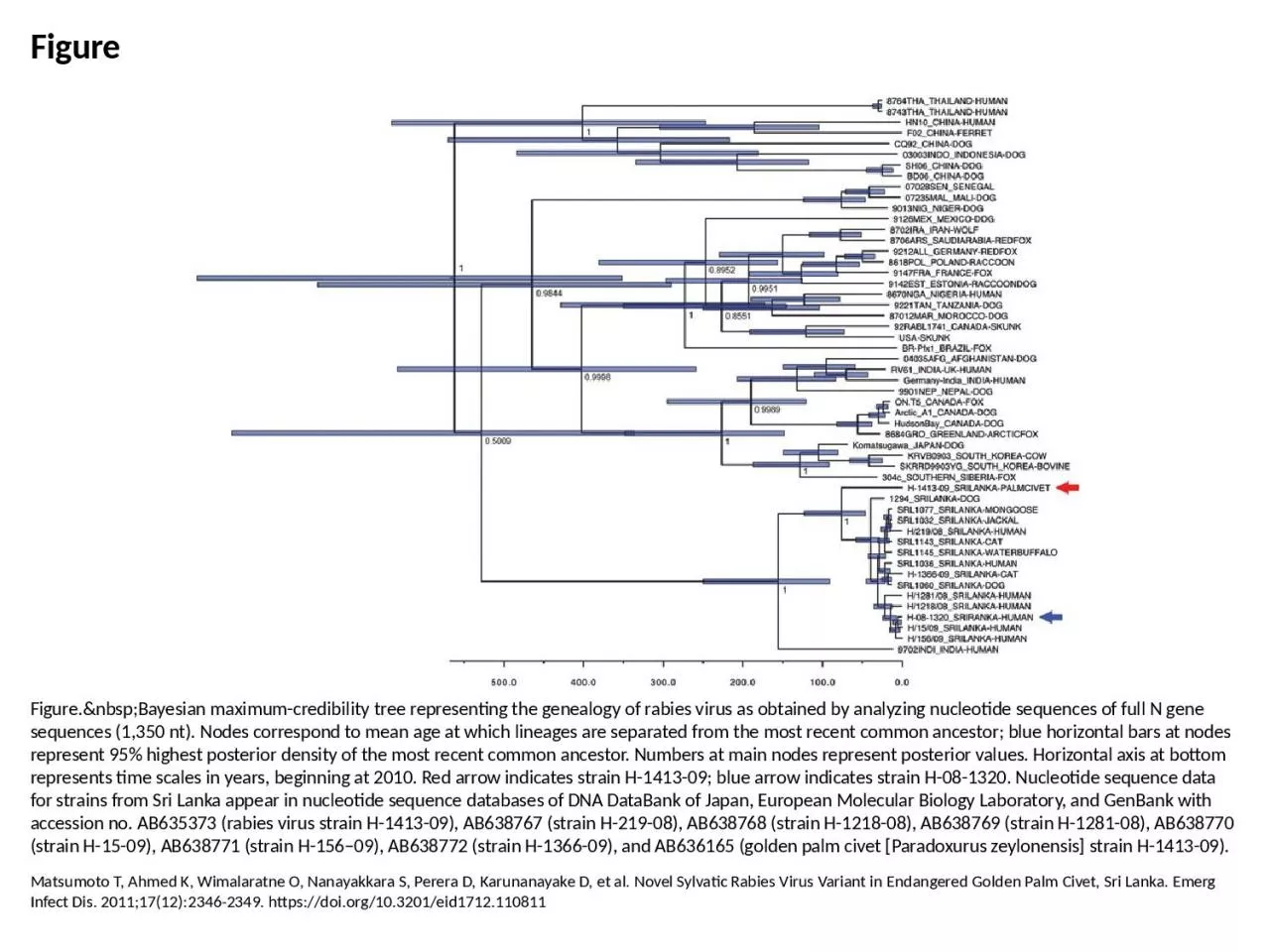 PPT-Figure Figure.&nbsp;Bayesian maximum-credibility tree representing the genealogy of