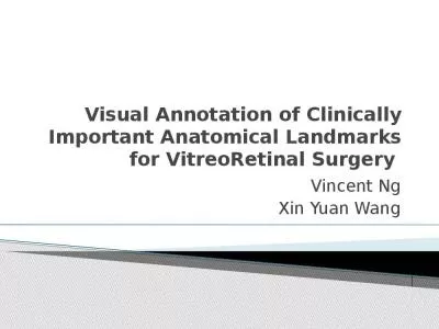Visual Annotation of Clinically Important Anatomical Landmarks for