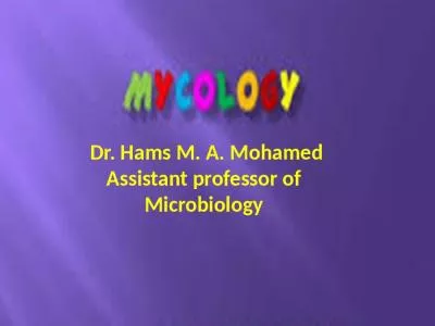 Dr. Hams M. A. Mohamed  Assistant professor of Microbiology