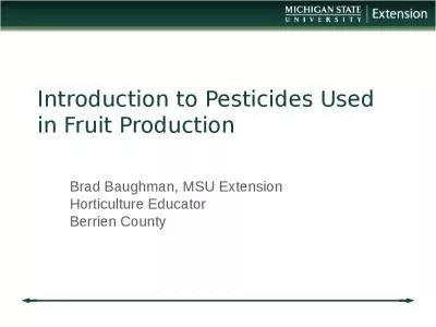 Introduction to  Pesticides Used