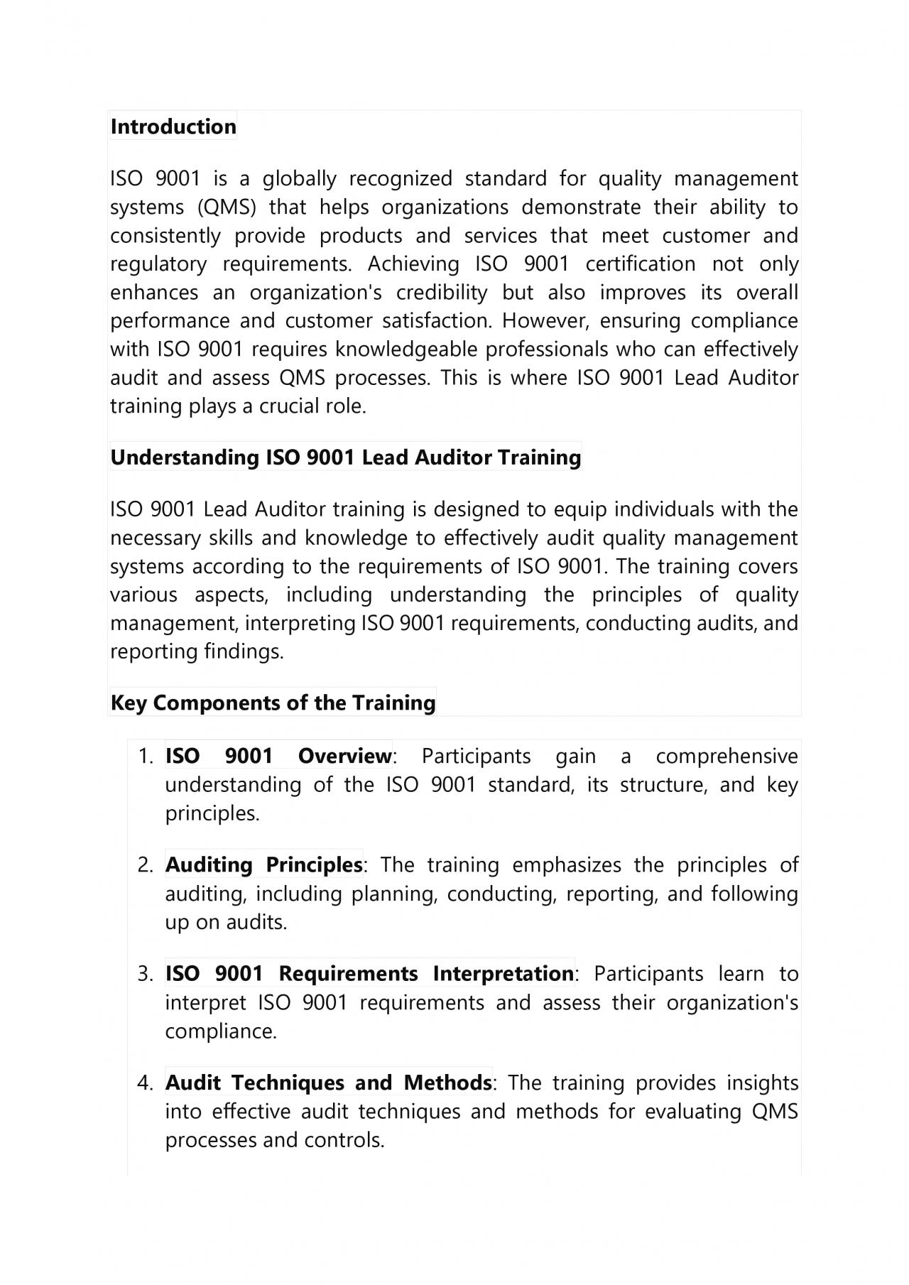 PDF-ISO 9001:2015 Lead Auditor Training Course