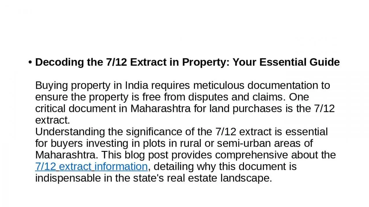 PPT-Decoding What is 7/12 in Property: Your Essential Guide