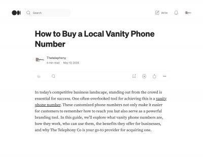 How to Buy a Local Vanity Phone Number -Thetelephony Co