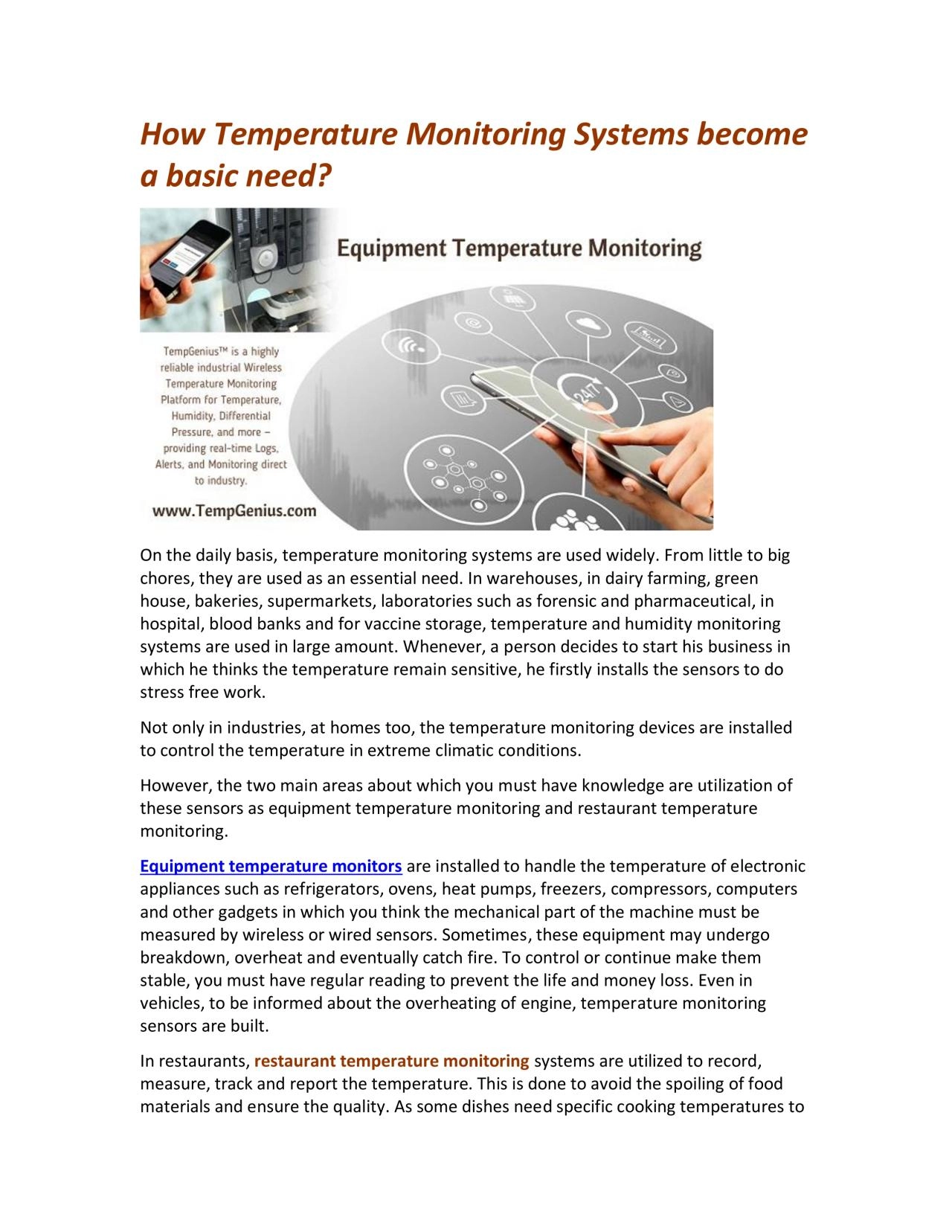 PDF-How Temperature Monitoring Systems become a basic need?