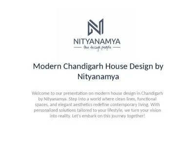 Modern Chandigarh House Design with Nityanamya