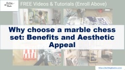 PPT-Why choose a marble chess set Benefits and Aesthetic Appeal