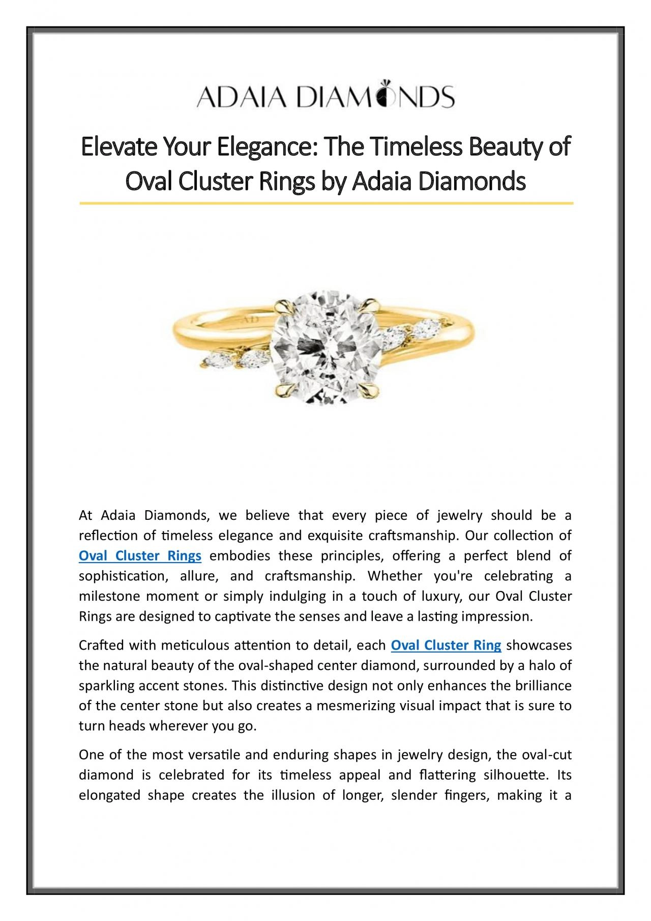 PDF-Elevate Your Elegance: The Timeless Beauty of Oval Cluster Rings by Adaia Diamonds