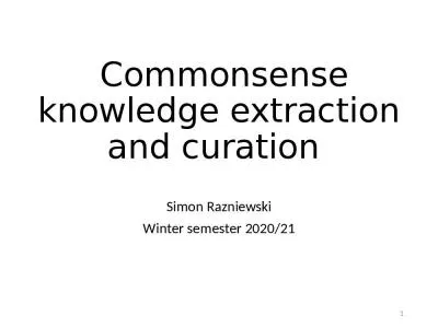 Commonsense knowledge extraction and curation