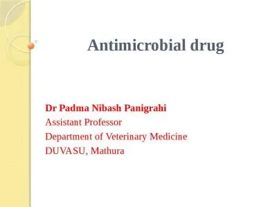 Antimicrobial  drug Dr  Padma