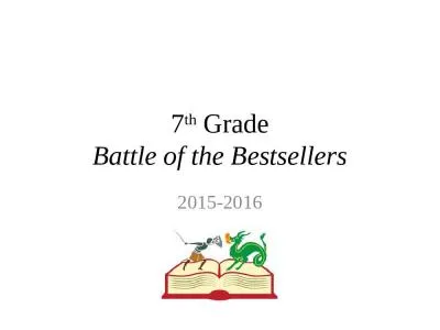 7 th  Grade Battle of the Bestsellers