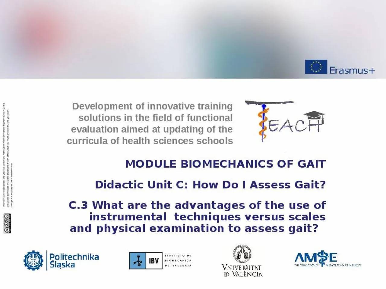 PPT-MODULE BIOMECHANICS OF GAIT