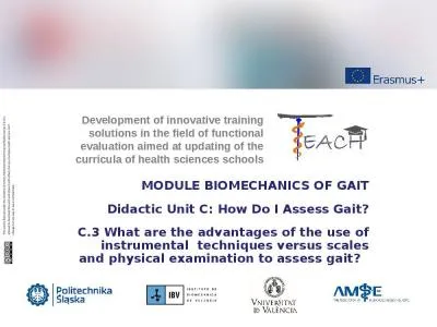 MODULE BIOMECHANICS OF GAIT