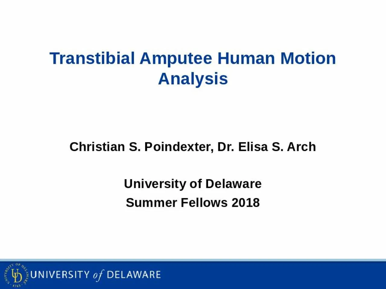 PPT-Christian S. Poindexter, Dr. Elisa S. Arch