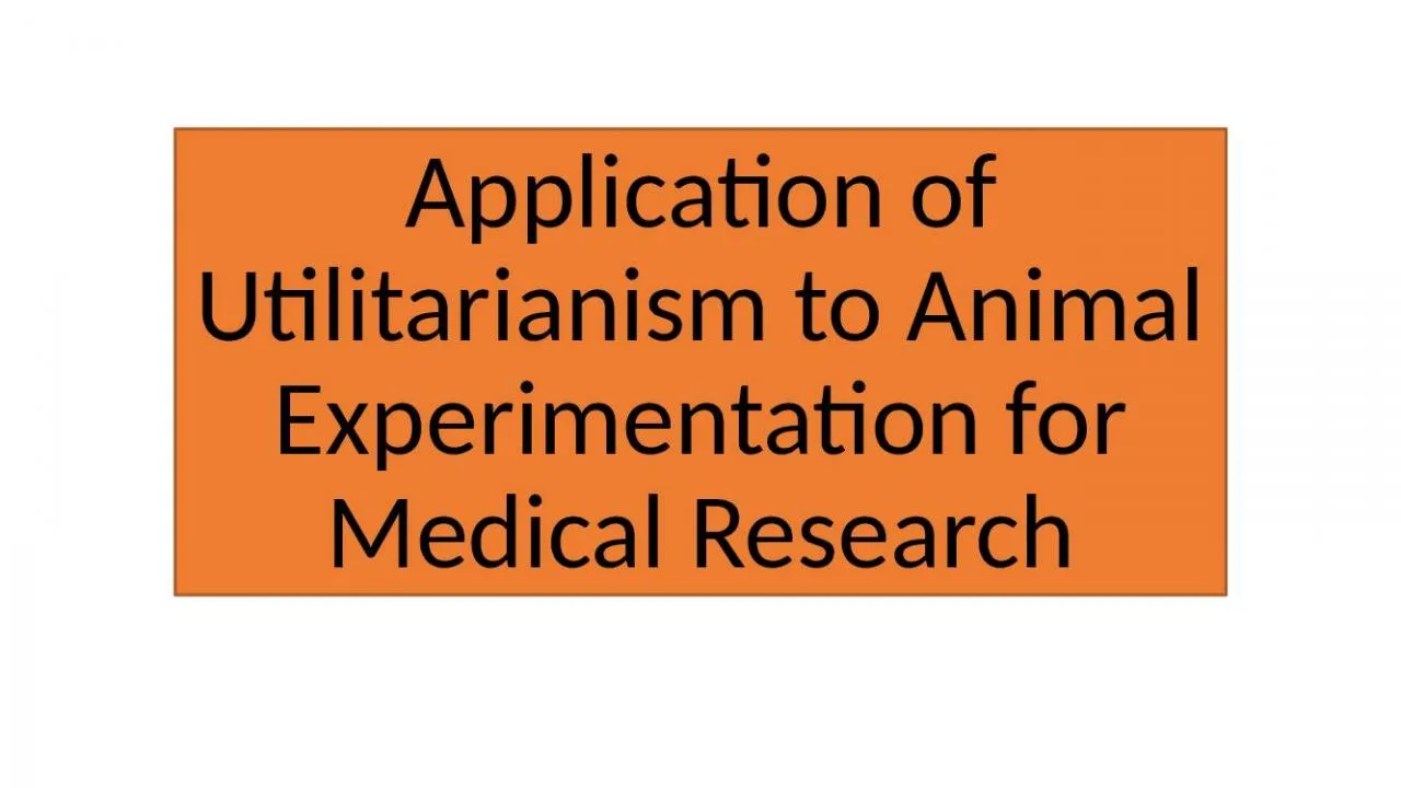 PPT-Application of Utilitarianism