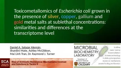 Toxicometallomics  of  Escherichia coli