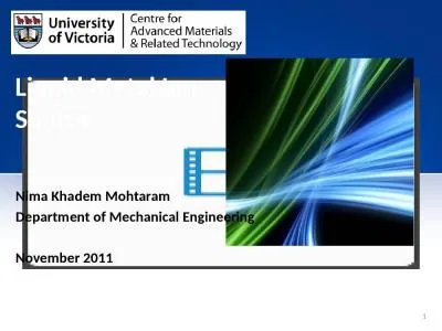 Liquid Metal Ion Source Nima Khadem Mohtaram