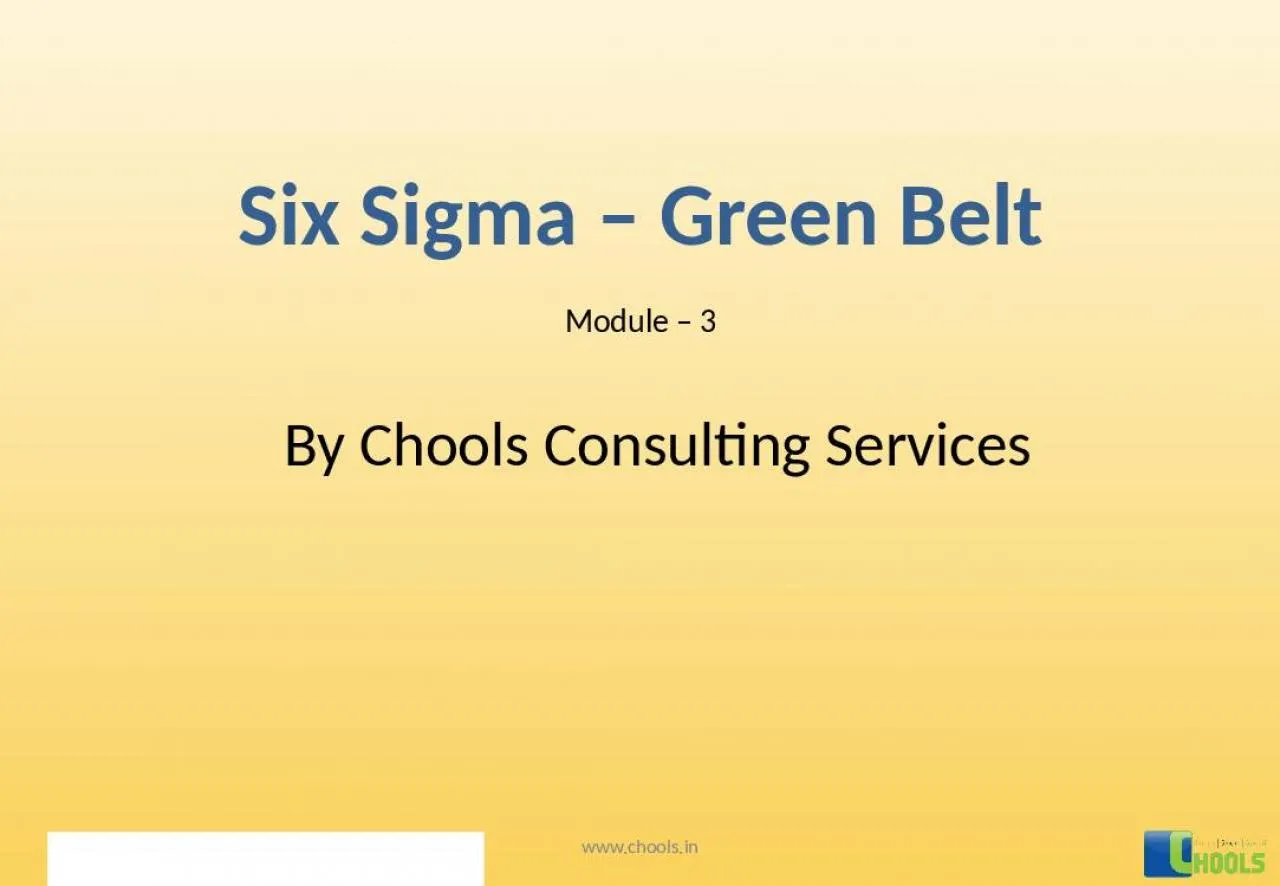 PPT-Six Sigma – Green Belt