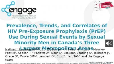 Prevalence, Trends, and Correlates of HIV Pre-Exposure Prophylaxis (