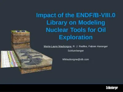 Impact of the ENDF/B-VIII.0 Library on Modeling Nuclear Tools for Oil Exploration