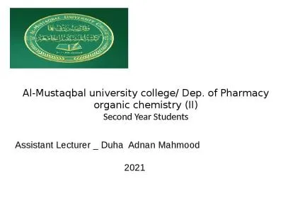 Al- Mustaqbal   university college/ Dep. of Pharmacy