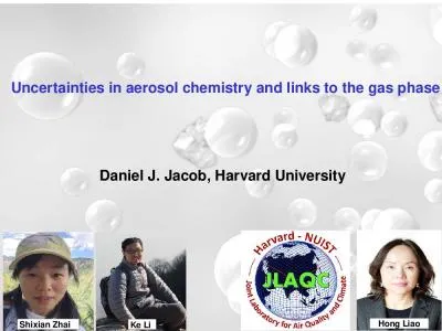 Uncertainties in aerosol chemistry and links to the gas phase