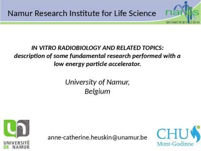 Namur Research Institute for Life Science