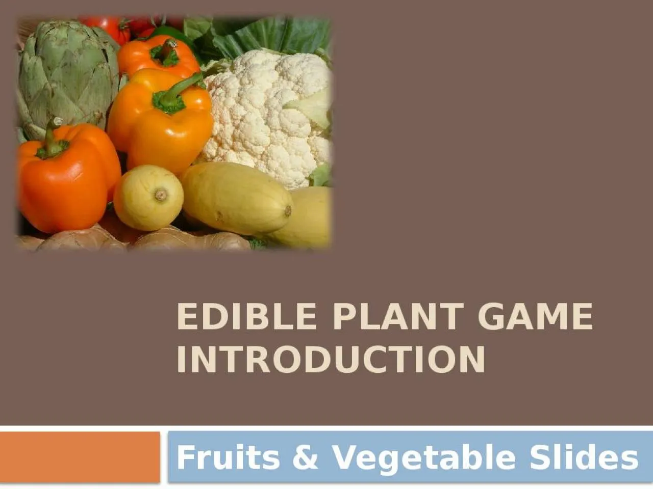 PPT-Edible Plant Game Introduction