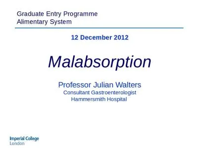 12  December 2012   Malabsorption