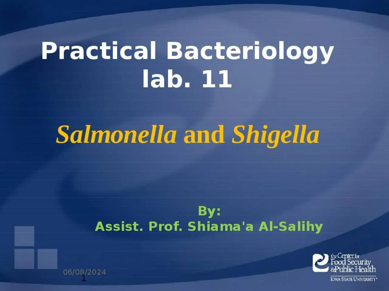 PPT-Practical Bacteriology lab. 11