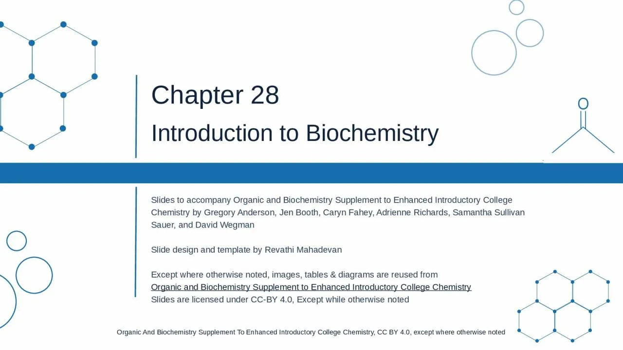 PPT-Chapter 28 Introduction to Biochemistry