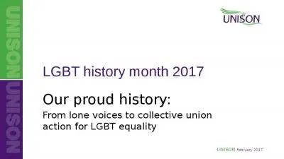 LGBT history month 2017 Our proud history: