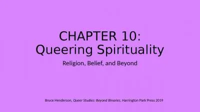 CHAPTER 10: Queering Spirituality