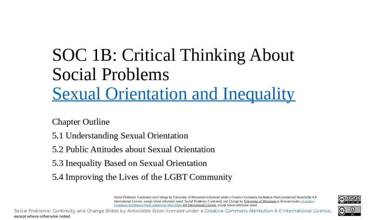 PPT-SOC 1B: Critical Thinking About Social Problems