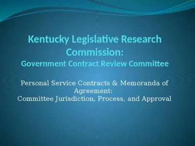 Kentucky Legislative Research Commission: