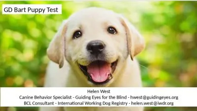 Helen West Canine Behavior Specialist - Guiding Eyes for the Blind - hwest@guidingeyes.org