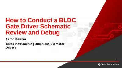 How to Conduct a BLDC Gate Driver Schematic Review and Debug