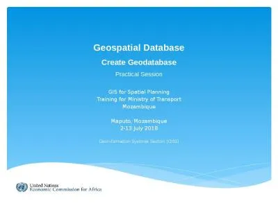 Geospatial Database Create Geodatabase