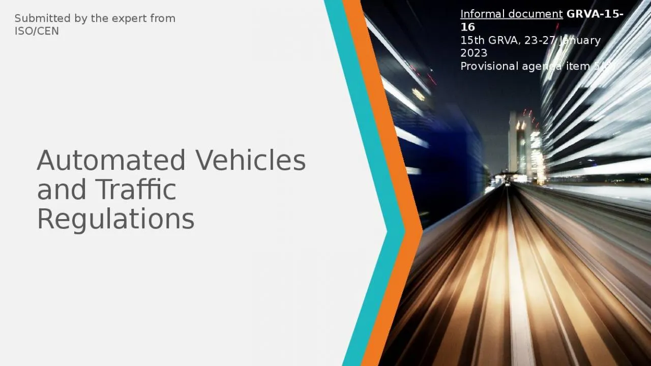 PPT-Automated Vehicles and Traffic Regulations