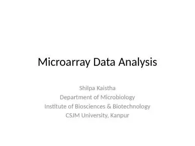 Microarray Data Analysis