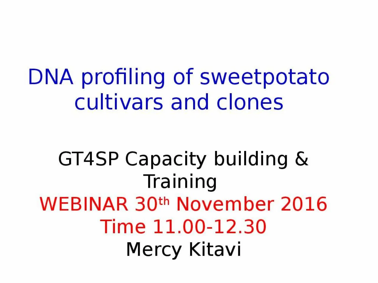 PPT-DNA profiling of sweetpotato