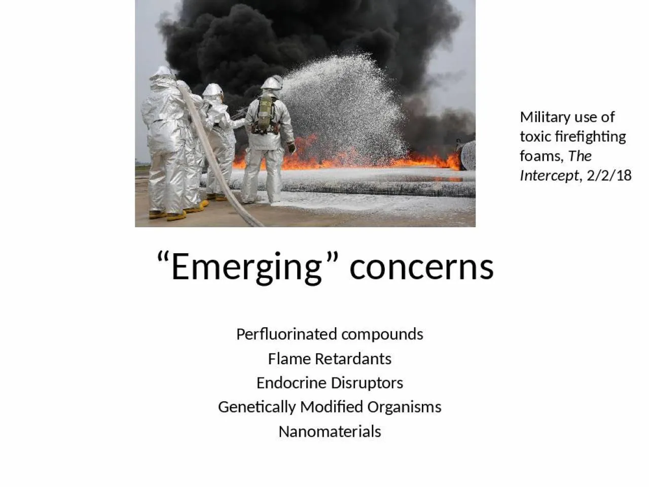 PPT-“Emerging” concerns Perfluorinated