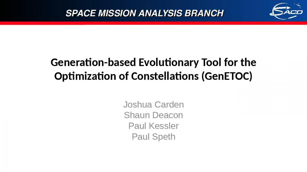 PPT-Generation-based Evolutionary Tool for the Optimization of Constellations (GenETOC)