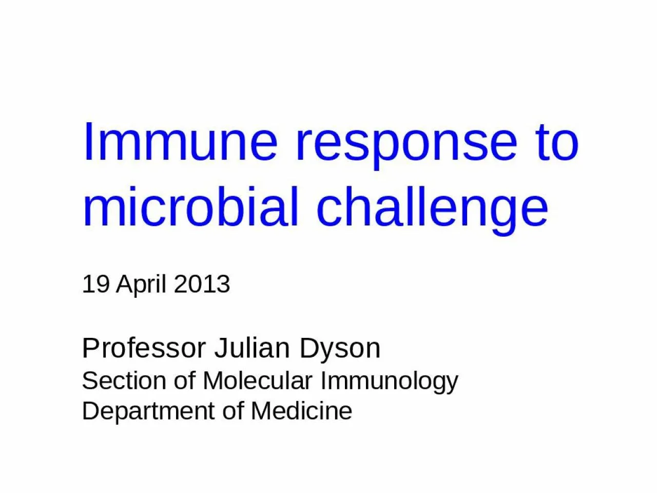 PPT-Immune response to microbial challenge